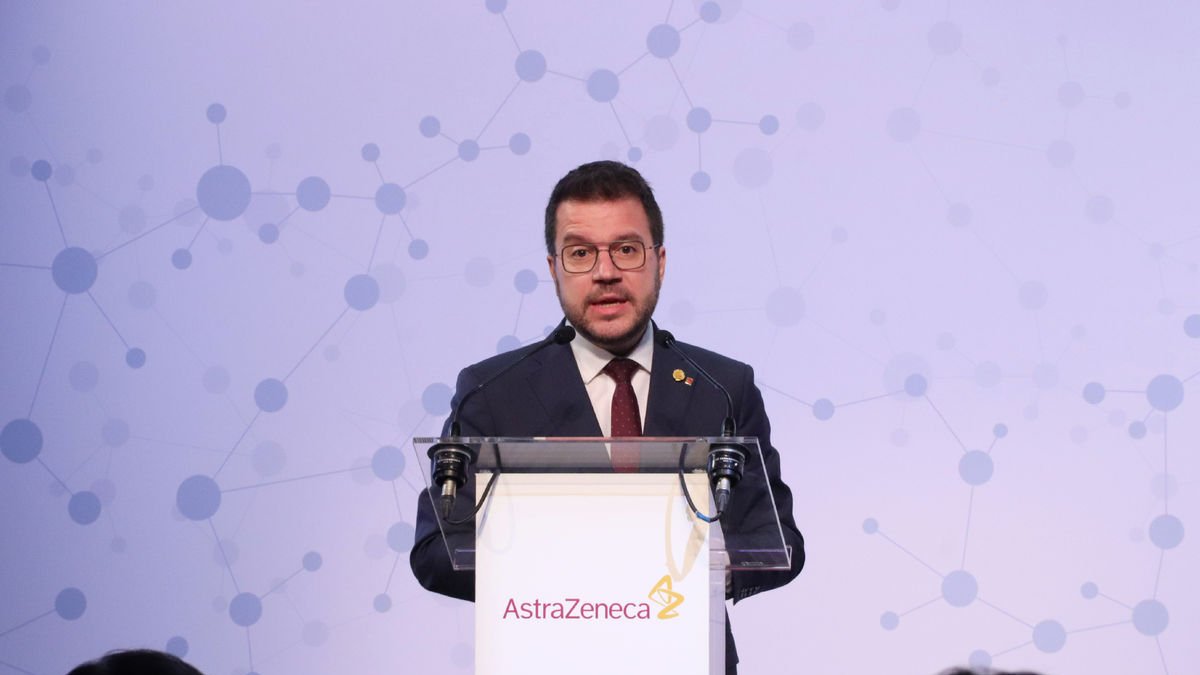 Aragonès va assistir ahir a un esdeveniment d’AstraZeneca. - ACN