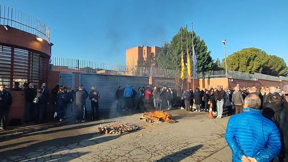 Protesta de funcionaris de presons a Lleida