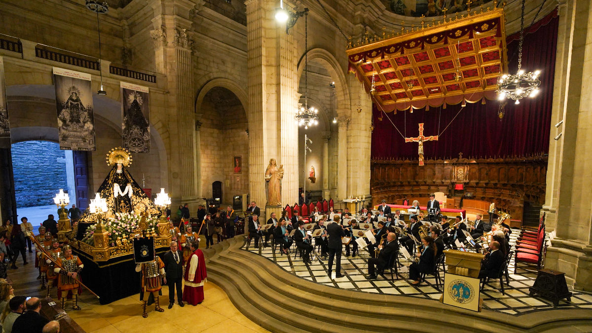 Concert de Setmana Santa, ahir a la Catedral de Lleida a càrrec de la Banda Municipal. - JORGE AGUSTÍN