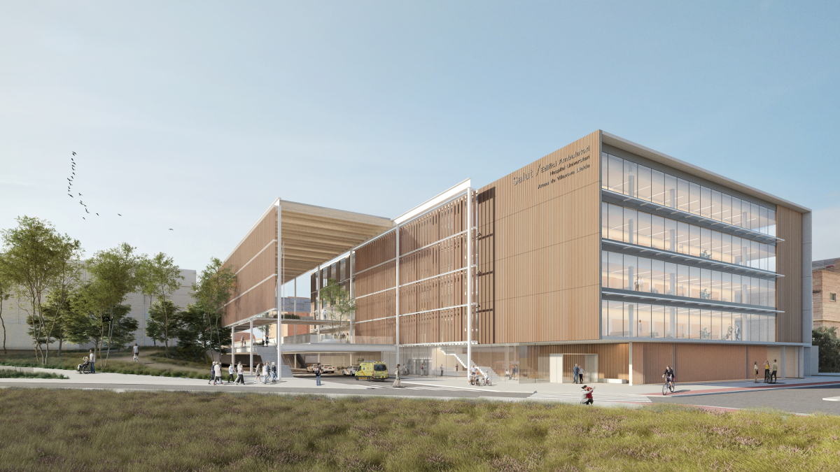 Una imatge virtual del nou edifici de consultes externes de l’Hospital Arnau de Vilanova de Lleida.