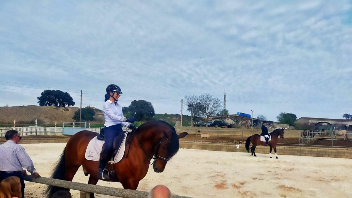 Una demostració de doma a les noves instal·lacions del centre Ecusel de Sant Esteve de Llitera. - ECUSEL