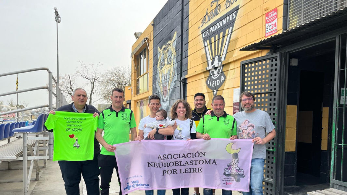 Els impulsors del Torneig Solidari per Leire, ahir en la presentació del certamen. - M.P.P.