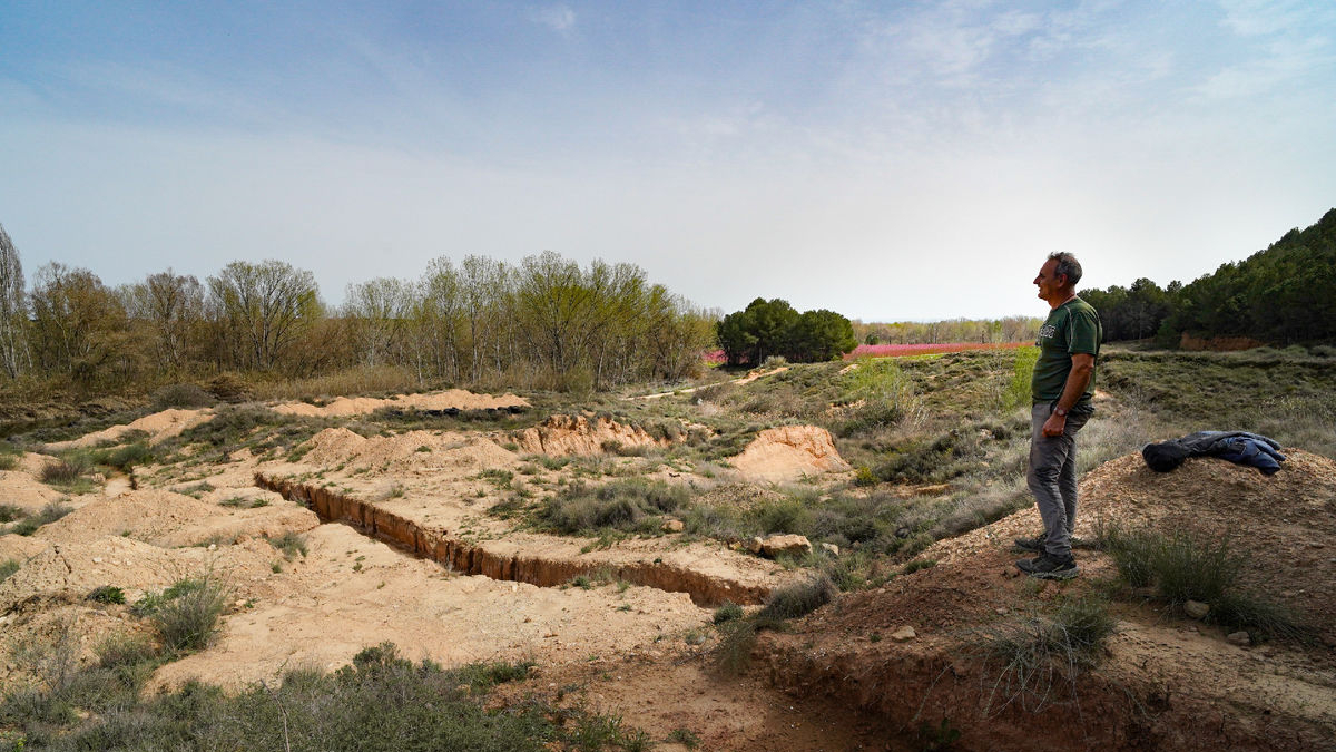 Los terrenos de la antigua pista de motocross que se alquilarán a regantes de Corbins para construir una planta solar. - JORGE AGUSTÍN