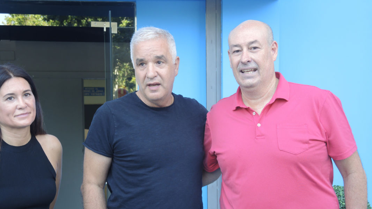 Vicente Javaloyes, amb el president Luis Pereira.
