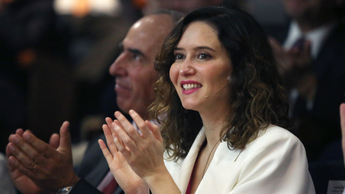 Isabel Díaz Ayuso ayer en un acto en Santiago de Chile. - EFE