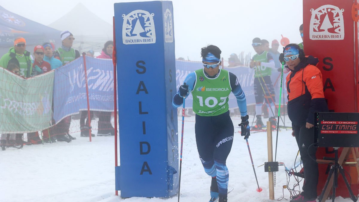 Jaume Pueyo, que se proclamó subcampeón de España, ayer durante la prueba. - FOTOTUR