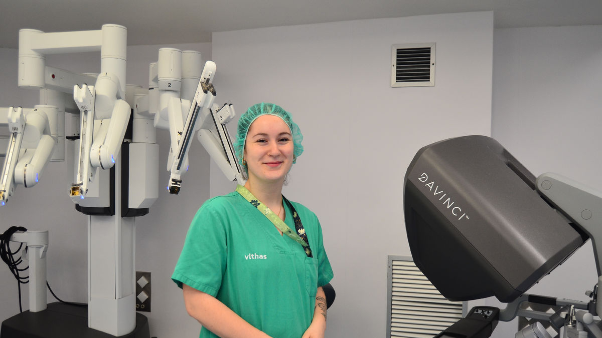 Melody Grenier ha vingut des de Bèlgica a Lleida per realitzar les seues pràctiques a l’hospital Vithas. - T. CONTRERAS