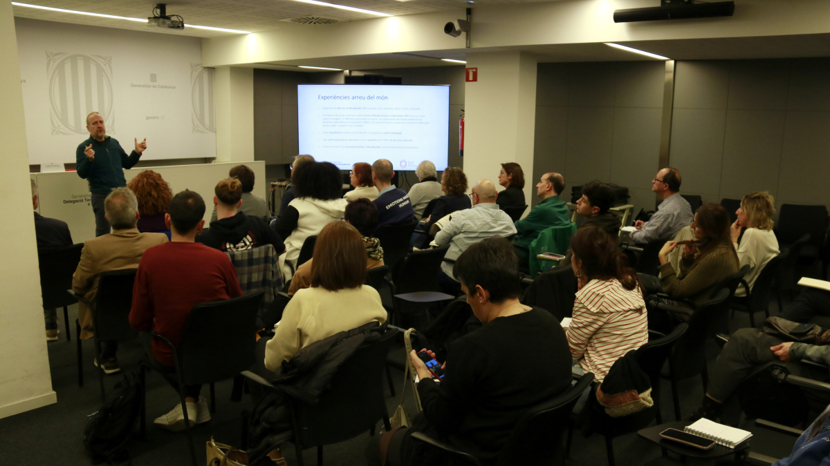 Presentació del Pla pilot de la Renda Bàsica Universal a la delegació del Govern a Lleida.