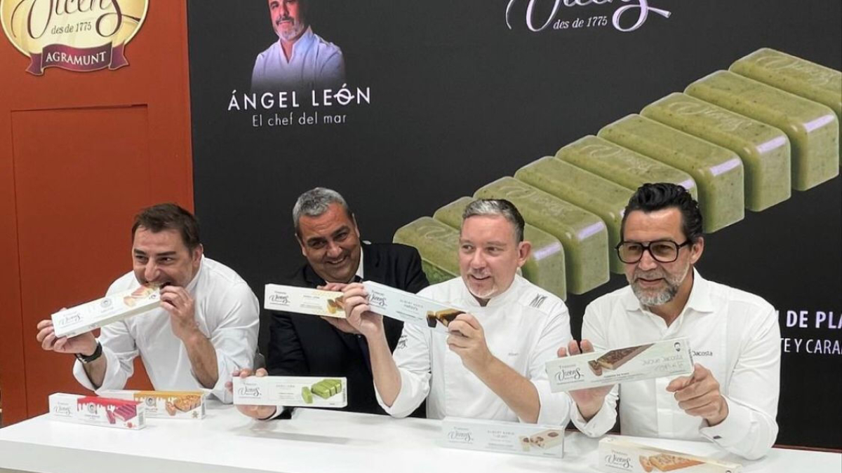 Foto de la presentación en Alimentaria de la linea ‘Sinergia’. - TORRONS VICENS