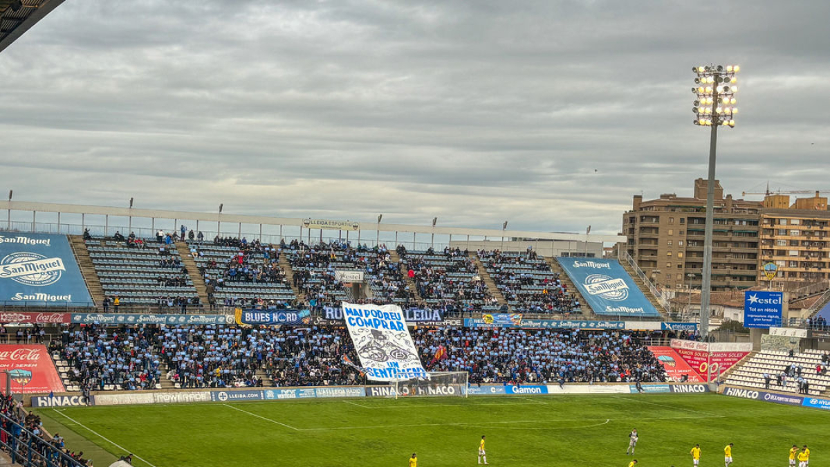 Una vista general del Camp d'Esports durante el partido Lleida-Badalona Futur el pasado 25 de febrero. - PAU PASCUAL
