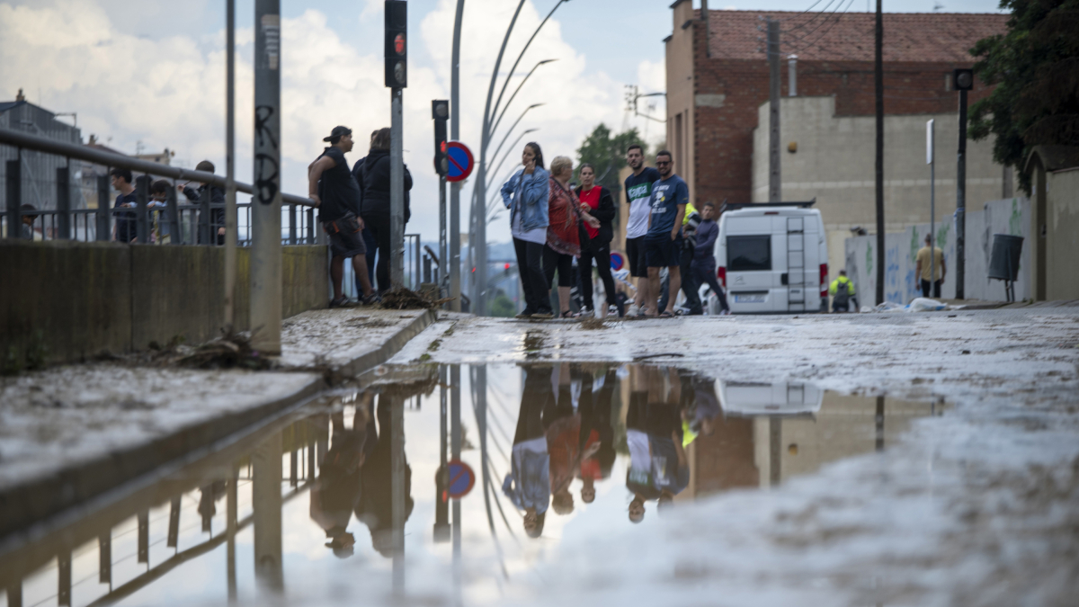 Archivo - Una calle afectada por las inundaciones en las calles de Terrassa, a 13 de junio de 2023, en Barcelona, Catalunya (España)