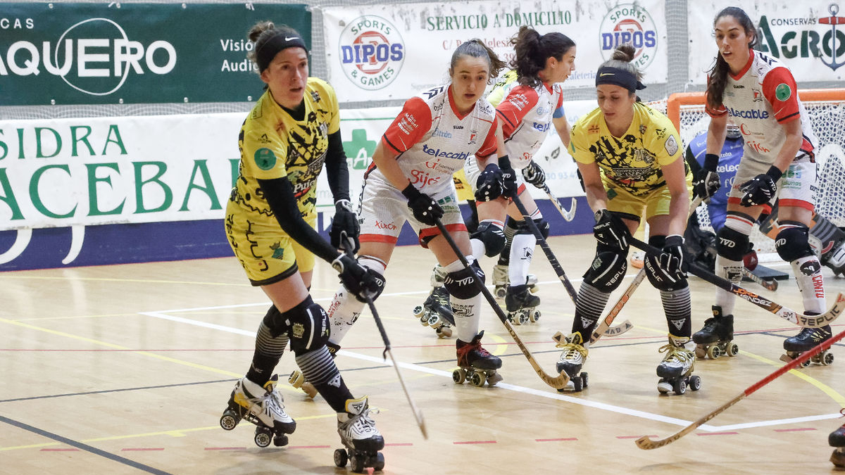 Una jugada del Gijón-Vila-sana de Lliga.