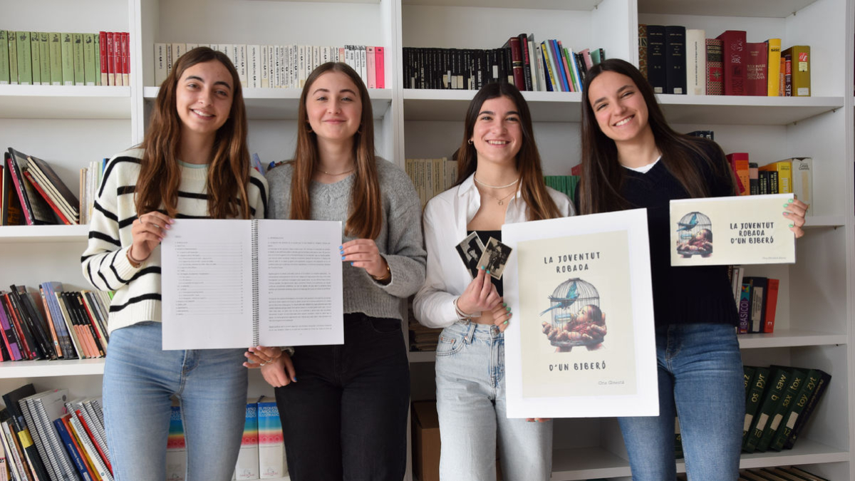 Les quatre alumnes són estudiants de quart de l’ESO de l’IE d’Oliana. - C.SANS