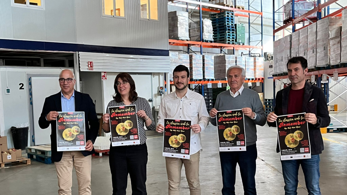 Un momento de la presentación del concierto solidario 'La clàssica amb tu', esta mañana en la sede del Banc dels Aliments de Lleida. 