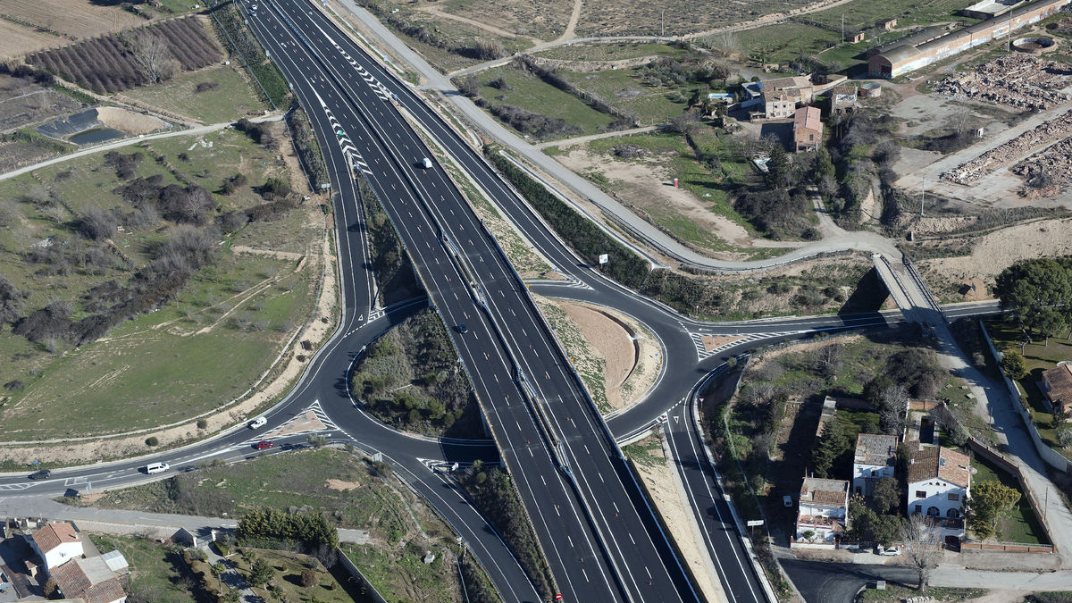 Nudo de conexión de la C-13 de la variante en Lleida. - ROMÀ INFRAESTRUCTURES