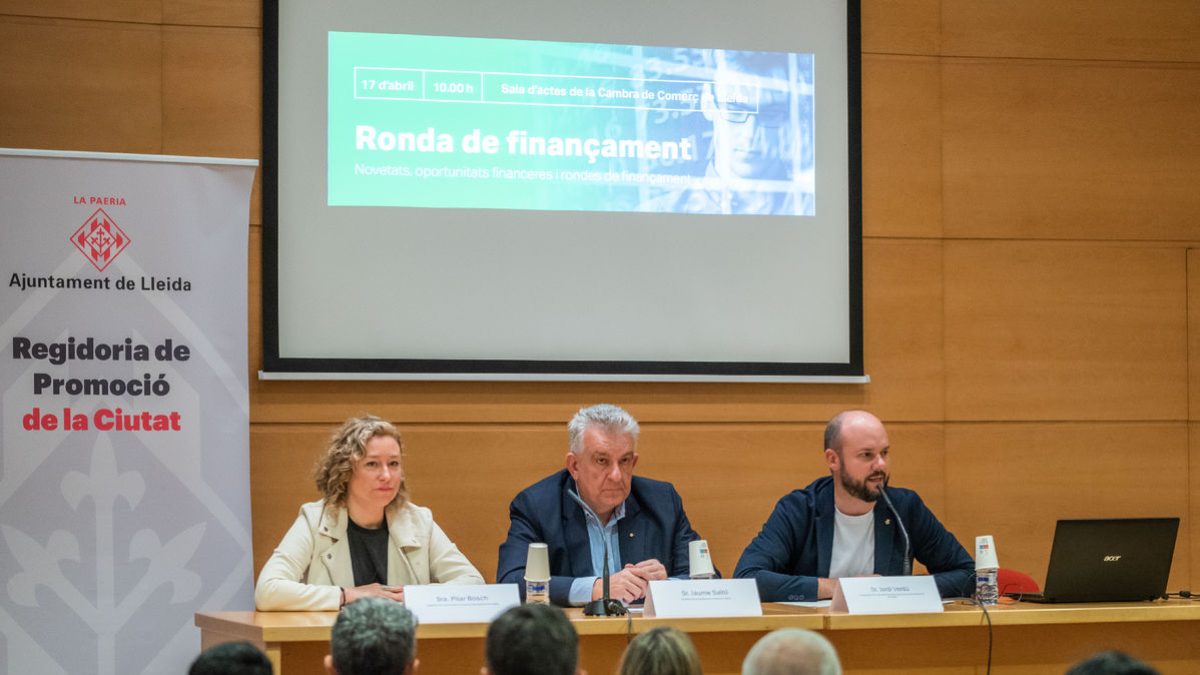 Un moment de l’acte celebrat ahir a la Cambra de Comerç. - DIPUTACIÓ DE LLEIDA