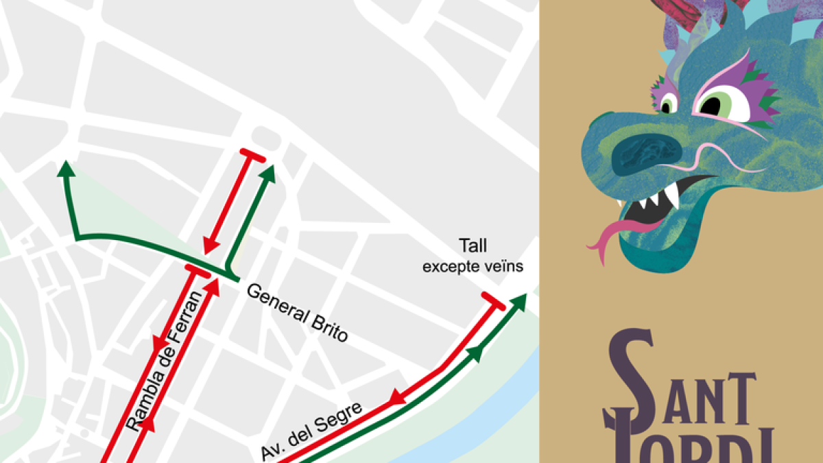 El martes la Guardia Urbana regulará el tráfico, que tendrá afectaciones en la Rambla de Ferran