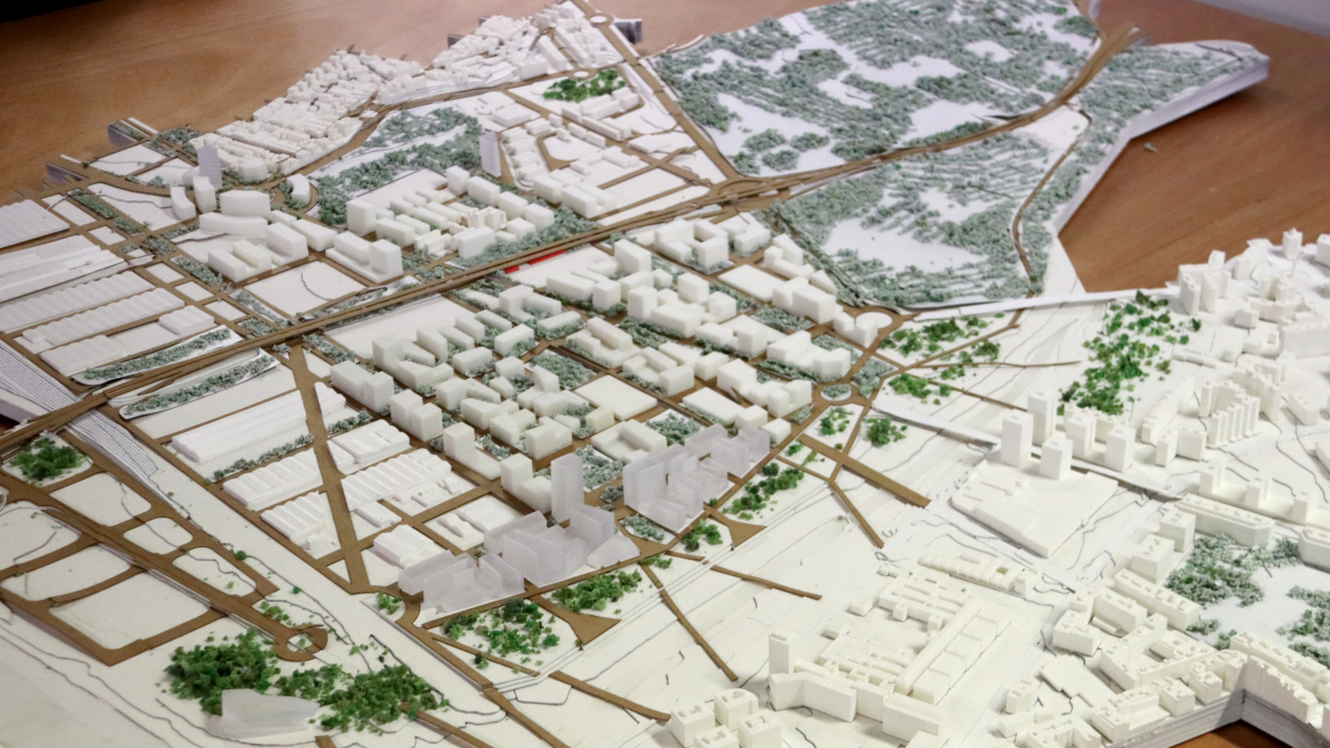 Detall de la maqueta de la nova zona d'Horta Gran que es vol desenvolupar amb el nou POUM de Tarragona