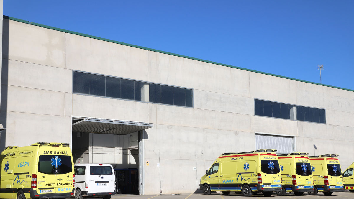 Imagen de la base operativa de Ambulancias Egara en el polígono de Camí dels Frares. - MAGDALENA ALTISENT