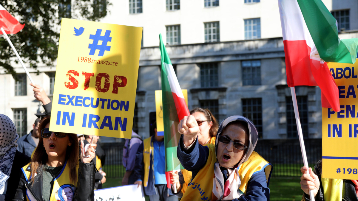 Manifestació a Londres contra la pena de mort a l’Iran.
