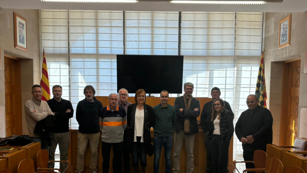 Reunión de la comisión de seguimiento de la iglesia Guimerà celebrada este viernes en el Consell Comarcal del Urgell en Tàrrega.