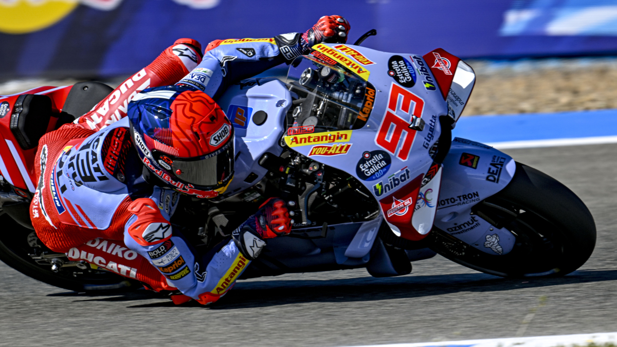 Marc Márquez durant el GP d’Espanya