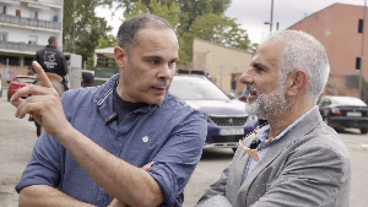 El candidato de Cs, Carlos Carrizosa, con el cabeza de lista por Lleida, Isaac Caballero