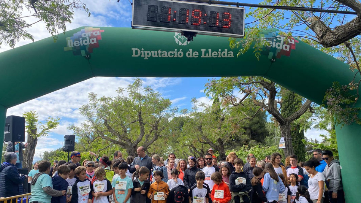 Una de las carreras que se disputaron ayer en la Cursa Claver.