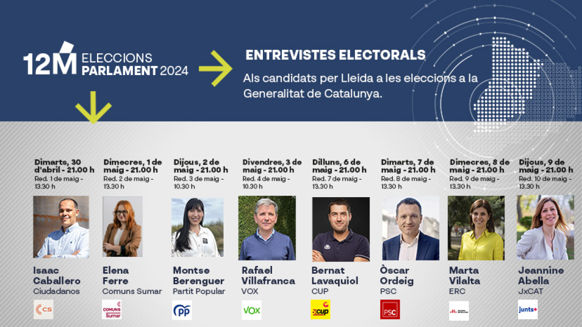 Les elecciones a la Generalitat de Catalunya se celebrarán el 12 de mayo.