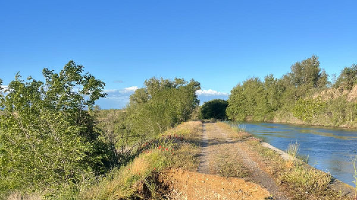 Uno de los puntos en los que el agua arrastró parte del camino.