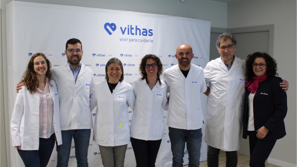 El equipo de profesionales de la Unidad de Oftalmología de Vithas Lleida.
