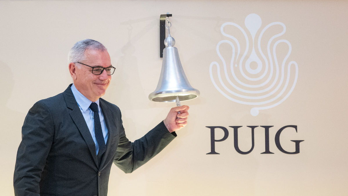 Marc Puig durant el toc de campana de la sortida a borsa. - LORENA SOPÊNA / EUROPA PRESS