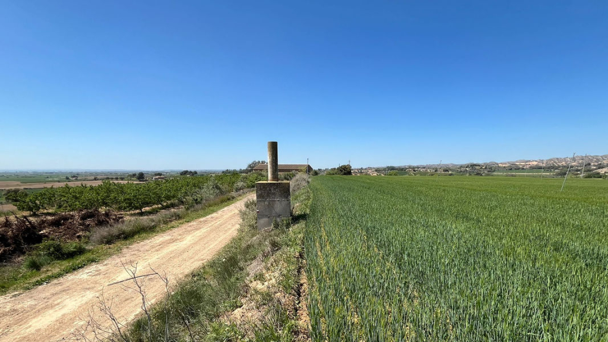 La planta de biogás está proyectada en estos terrenos cercanos al Camino de Santiago.