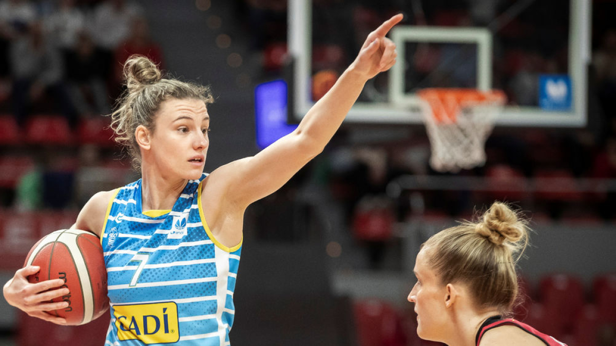 Anna Palma, durant un partit d’aquesta temporada amb el Cadí la Seu.