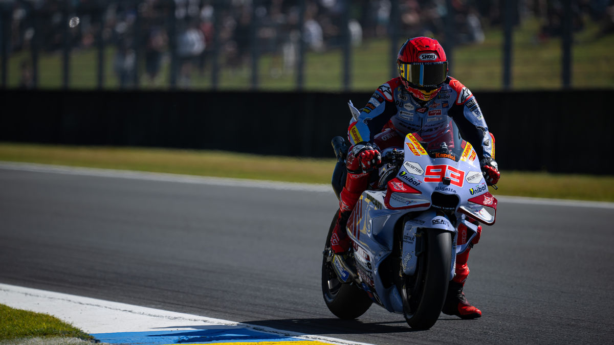 Marc Márquez, rodant ahir al circuit de Le Mans. - GRESINI RACING