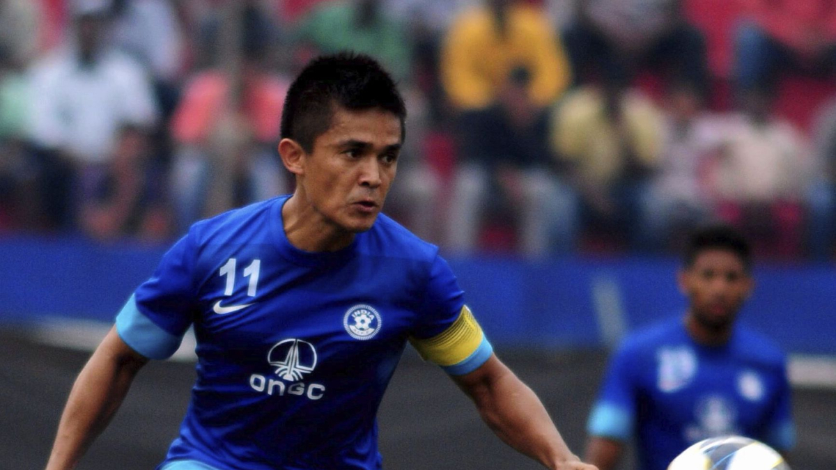 Foto d’arxiu del capità indi Sunil Chhetri, tercer màxim golejador en actiu en partits internacionals, que ha anunciat la seua retirada