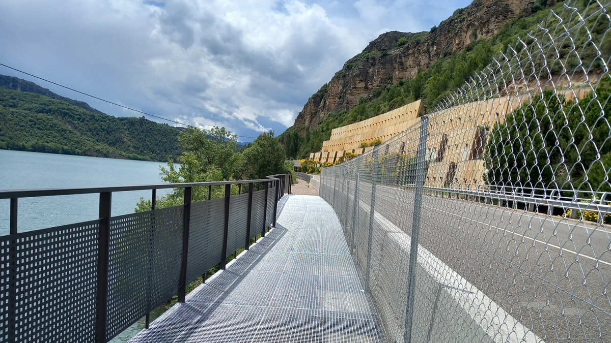 Una de las estructuras finalizadas.