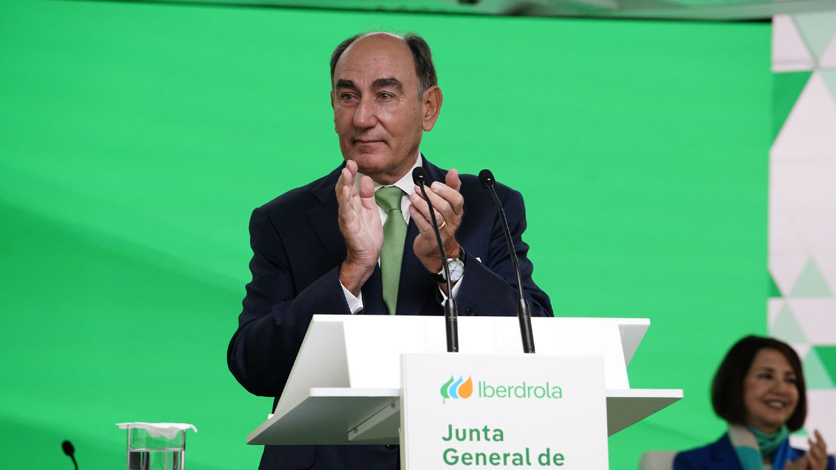 El president d’Iberdrola, Ignacio Galán, durant la junta. - IBERDROLA