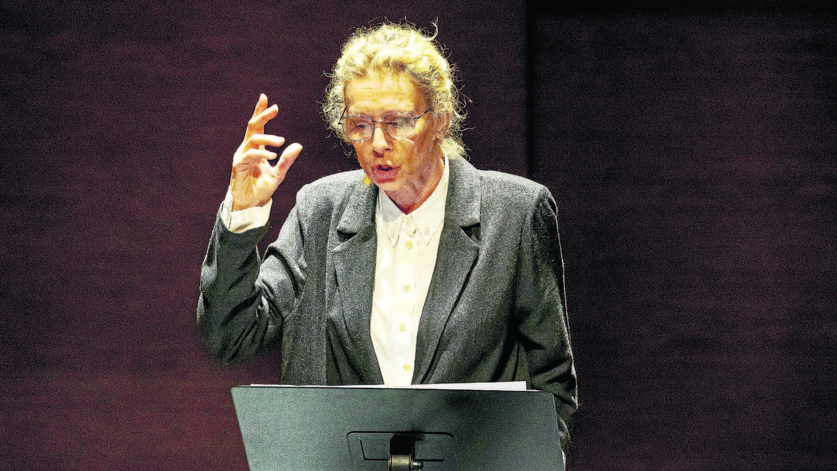 L’actriu i cantant catalana, ahir al CaixaForum Lleida. - JORDI ECHEVARRIA