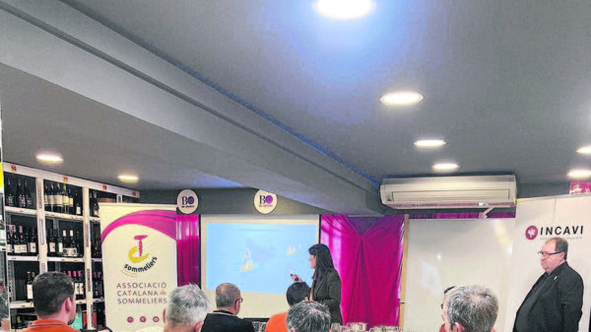 Un moment del tast de vins, dilluns.