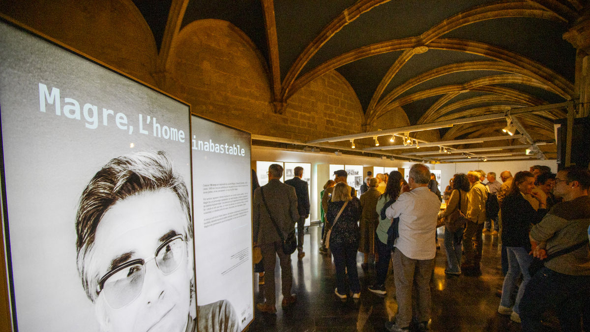 L’IEI va inaugurar ahir l’exposició ‘Jaume Magre. L’home inabastable’, que podrà veure’s fins al juliol. - GERARD HOYAS