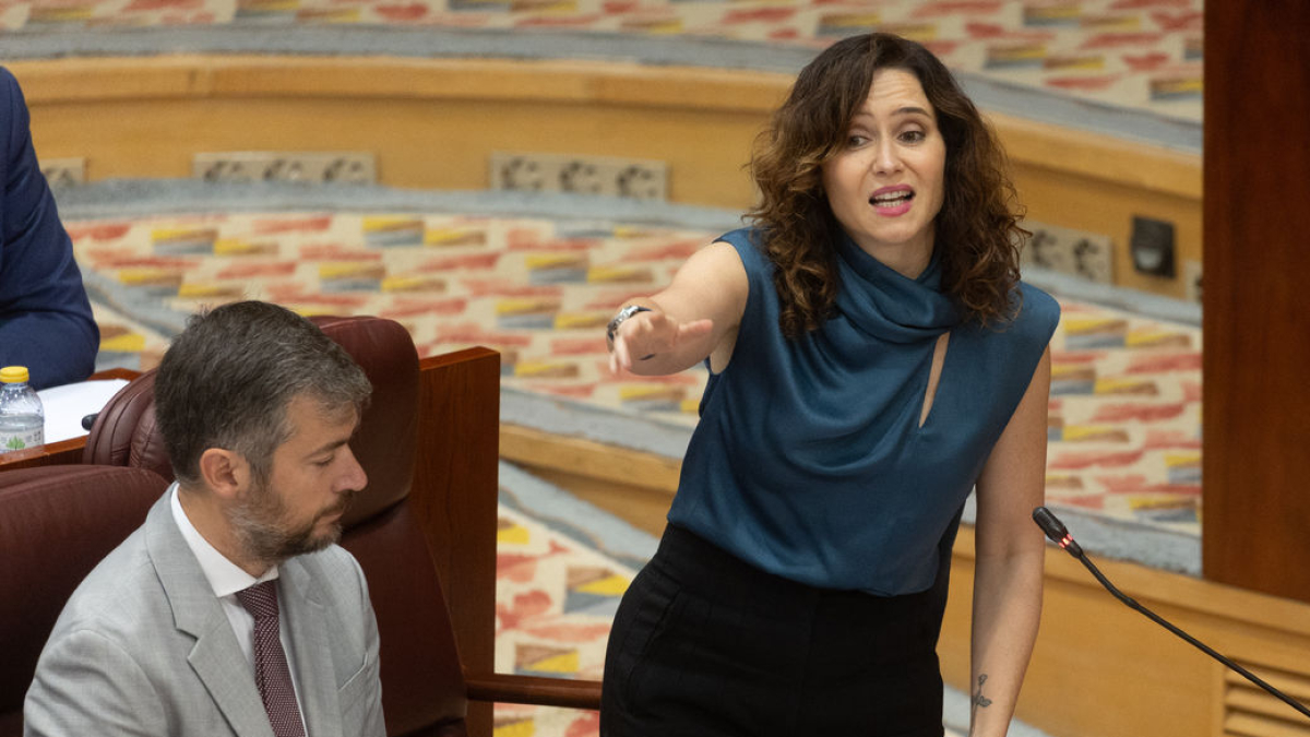 Isabel Díaz Ayuso durant el ple a l’Assemblea de Madrid. - EDUARDO PARRA / EUROPA PRESS