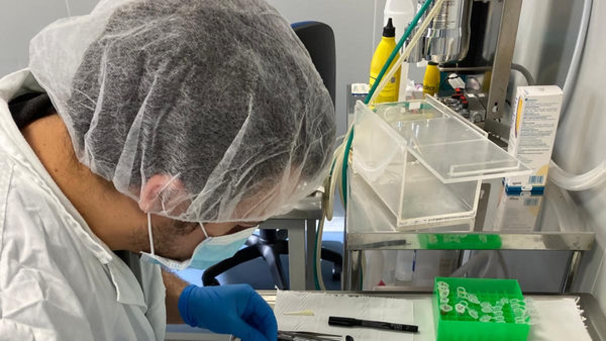 Un investigador trabajando en el proyecto de alimentos con potencial antiobesidad. - IRBLLEIDA/AGROTECNIO