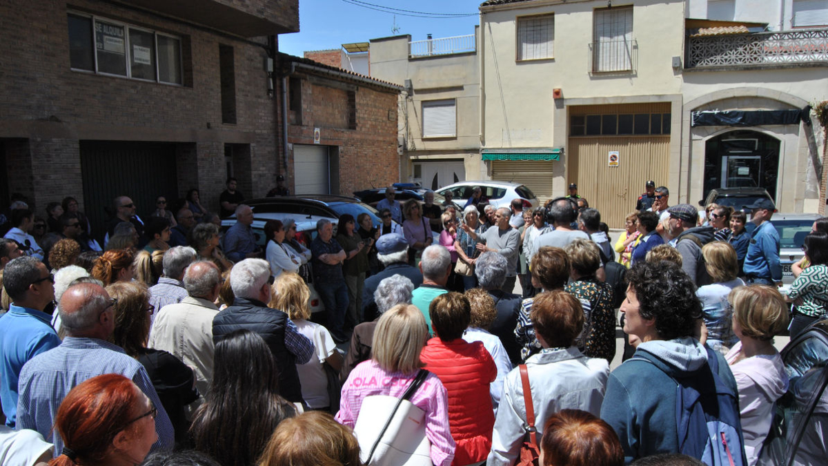 Los manifestantes la semana pasada en Les Borges Blanques. - E. FARNELL