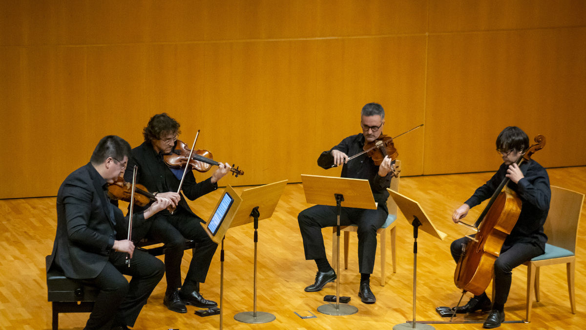 Concierto del Quartet Teixidor, ayer en el Auditori Enric Granados de Lleida. - GERARD HOYAS