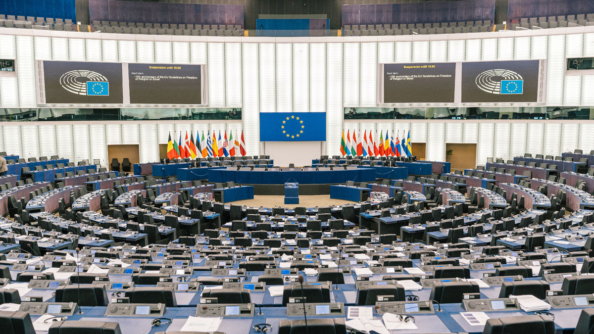 Vista general de l’hemicicle del Parlament Europeu amb 720 diputats. - EUROPA PRESS