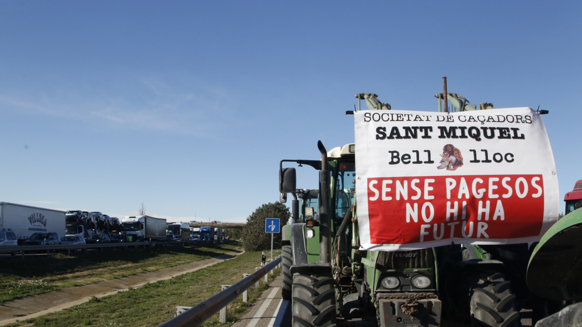 Imatge d'arxiu d'un tall de carretera a l'altura de Soses.