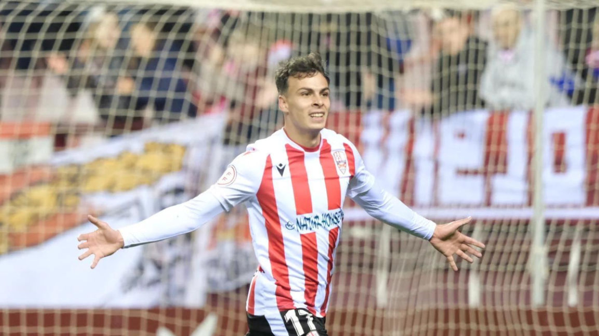 Unai García, durant un partit de la temporada passada amb la samarreta de l’UD Logronyès.
