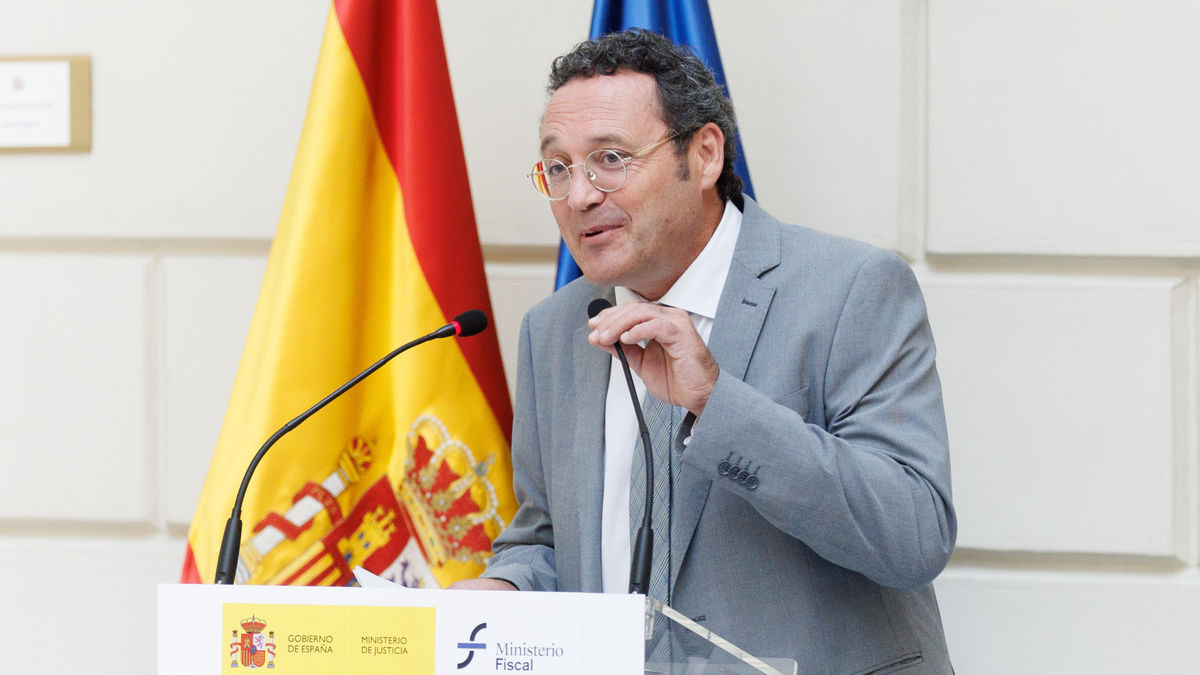 El fiscal general de l’Estat, Álvaro García Ortiz, en un acte del ministeri de Justícia al setembre. - EUROPA PRESS