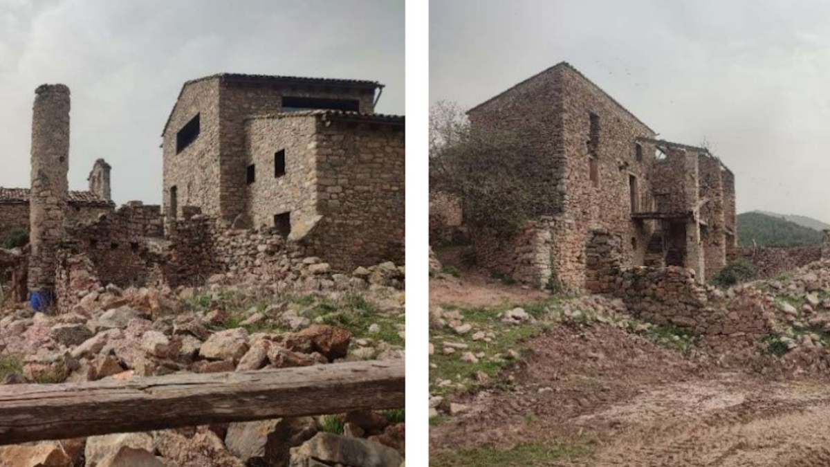 Estado de algunas de las construcciones de Buseu.